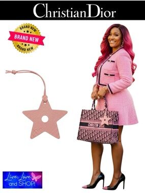 DIOR Pink Leather Bag Charm, NWOT